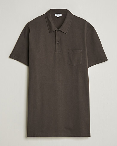 Sunspel Riviera Polo Shirt Dark Chocolate – Brown