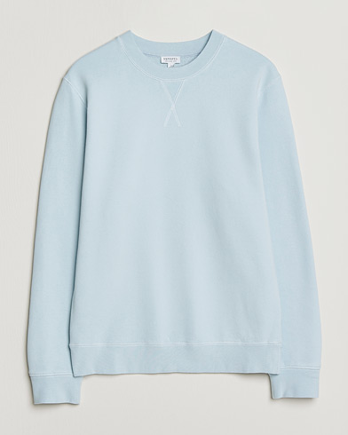 Sunspel Loopback Sweatshirt Pastel Blue – Blue