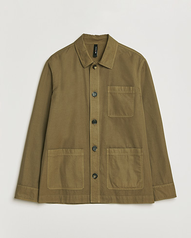Kiton Cotton Canvas Chore Jacket Military – Green