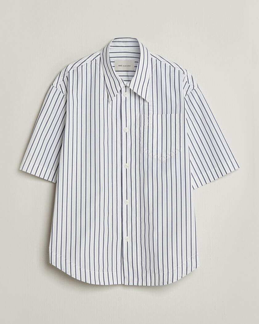 Auralee Tropical Wool Half Sleeve Shirt Brown Check at CareOfCarl.com