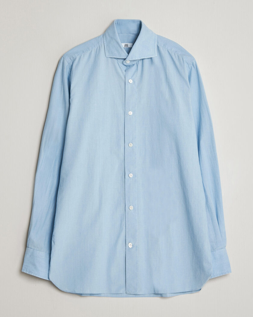 100Hands Light Cotton Voile Denim Shirt Blue – Blue