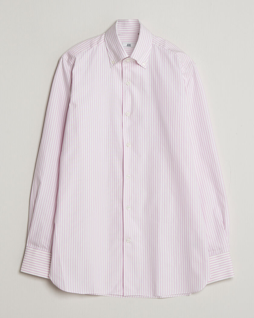 100Hands Washed Striped Oxford Shirt Lavender – Purple