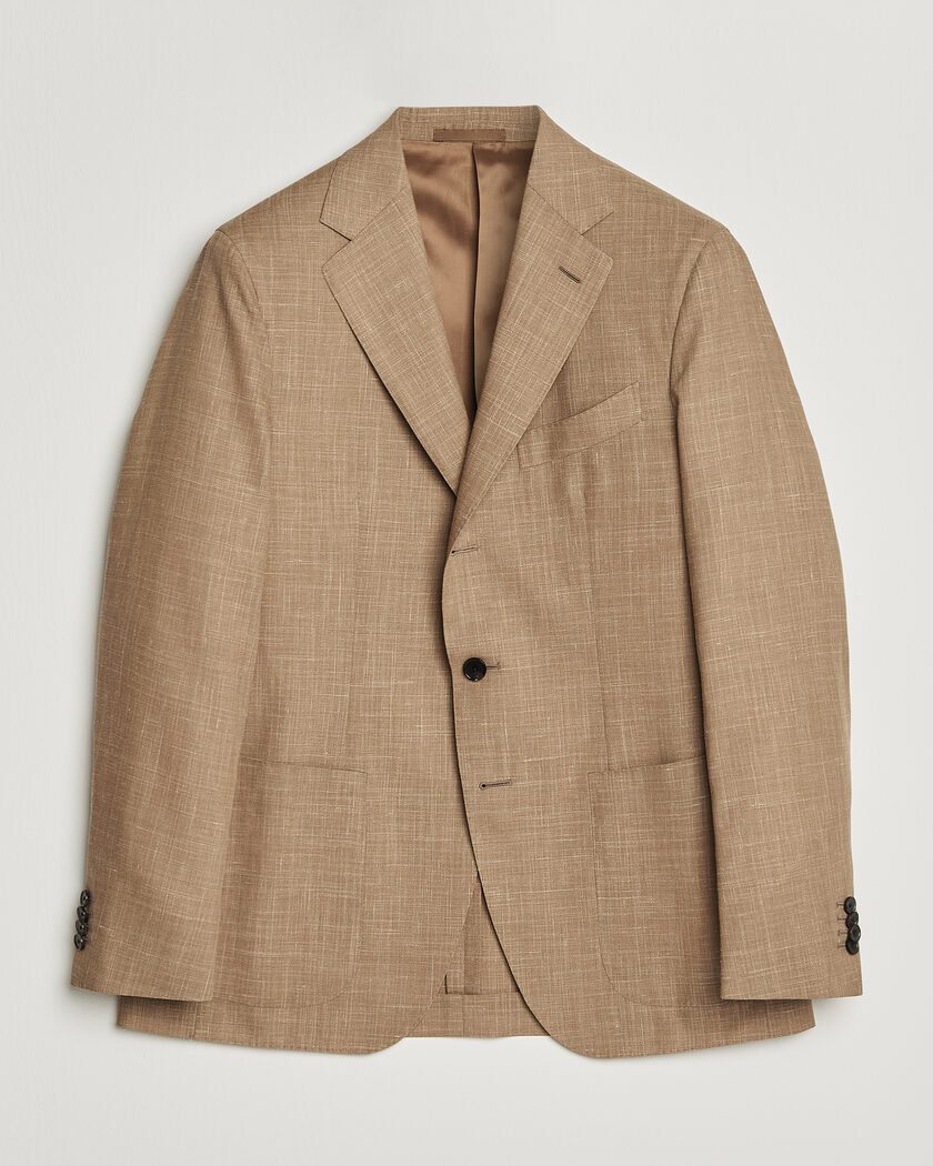 Caruso Aida Wool/Silk Blazer Brown – Brown