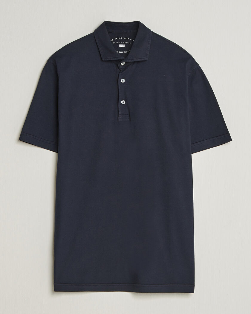Gran Sasso Washed Polo Navy at CareOfCarl.com