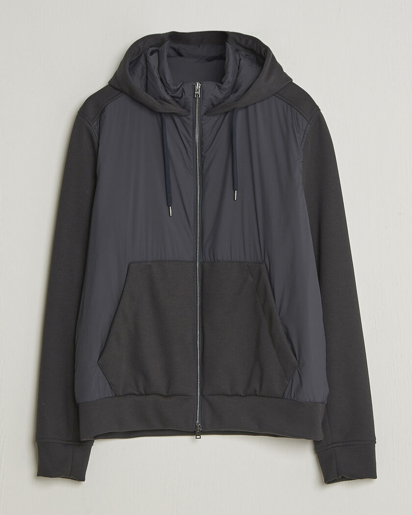 Herno Hooded Hybrid Jacket Navy – Blue