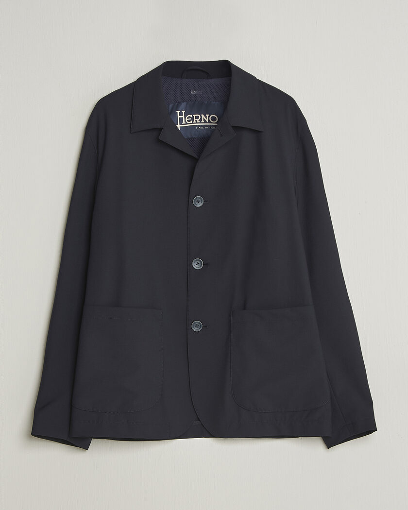 Manifattura Ceccarelli Dry Wax Heavy Shirt Jacket Navy at