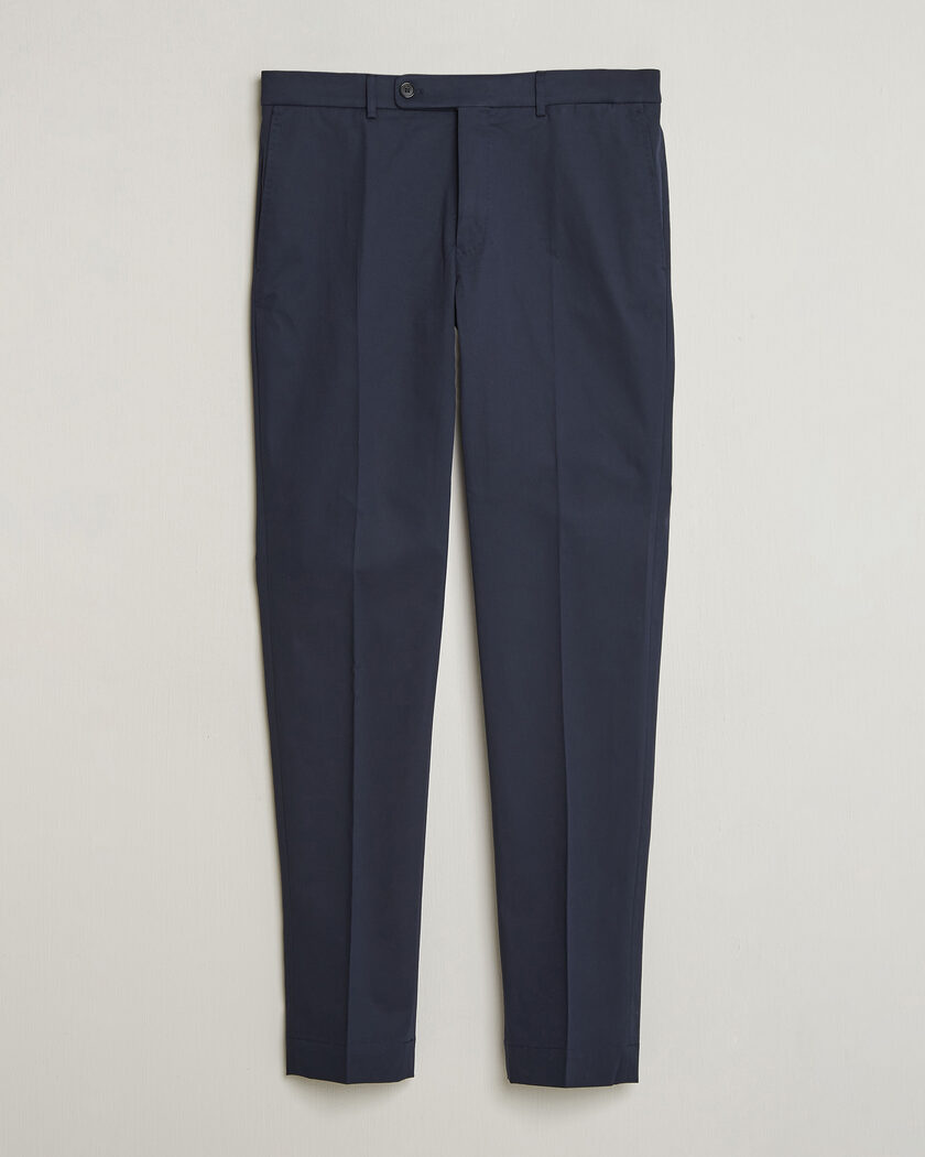 Incotex Regular Fit Flexgab Cotton Chinos Navy – Blue