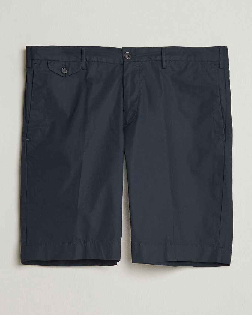 Incotex Cotton Poplin Shorts Navy – Blue