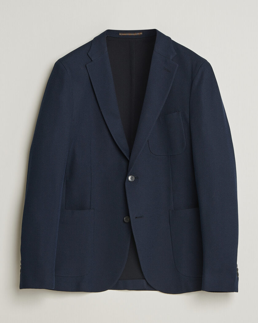 Massimo Alba Gstaad Bull Cotton Jacket Navy at CareOfCarl.com