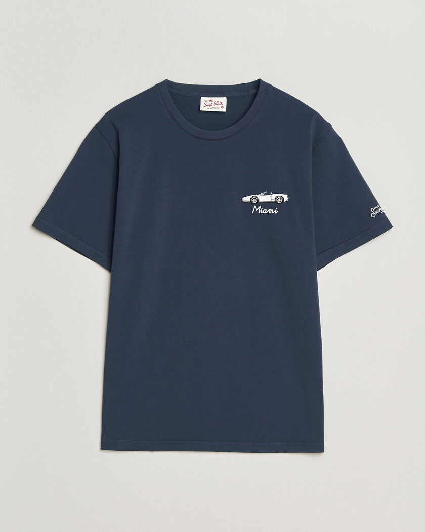 MC2 Saint Barth Printed Cotton T-Shirt Car Miami – Blue