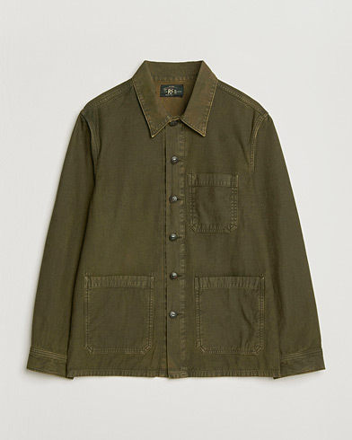 Stone Island Nylon Metal Zip Overshirt Military Green at