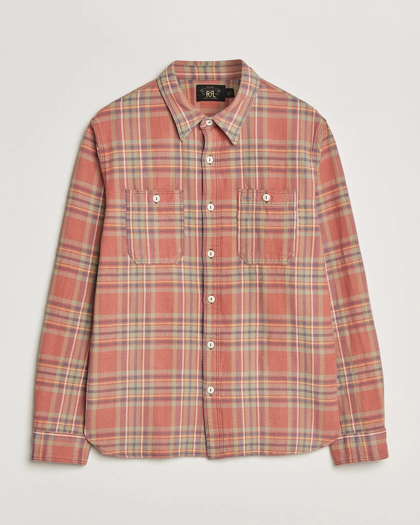 RRL Cameron Double Pocket Shirt Red/Blue Check – Multi-colour