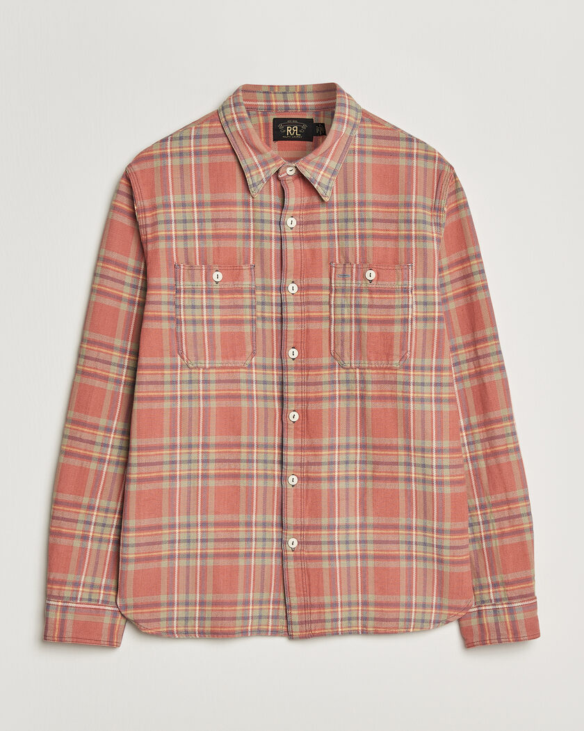 RRL Cameron Double Pocket Shirt Red/Blue Check – Multi-colour