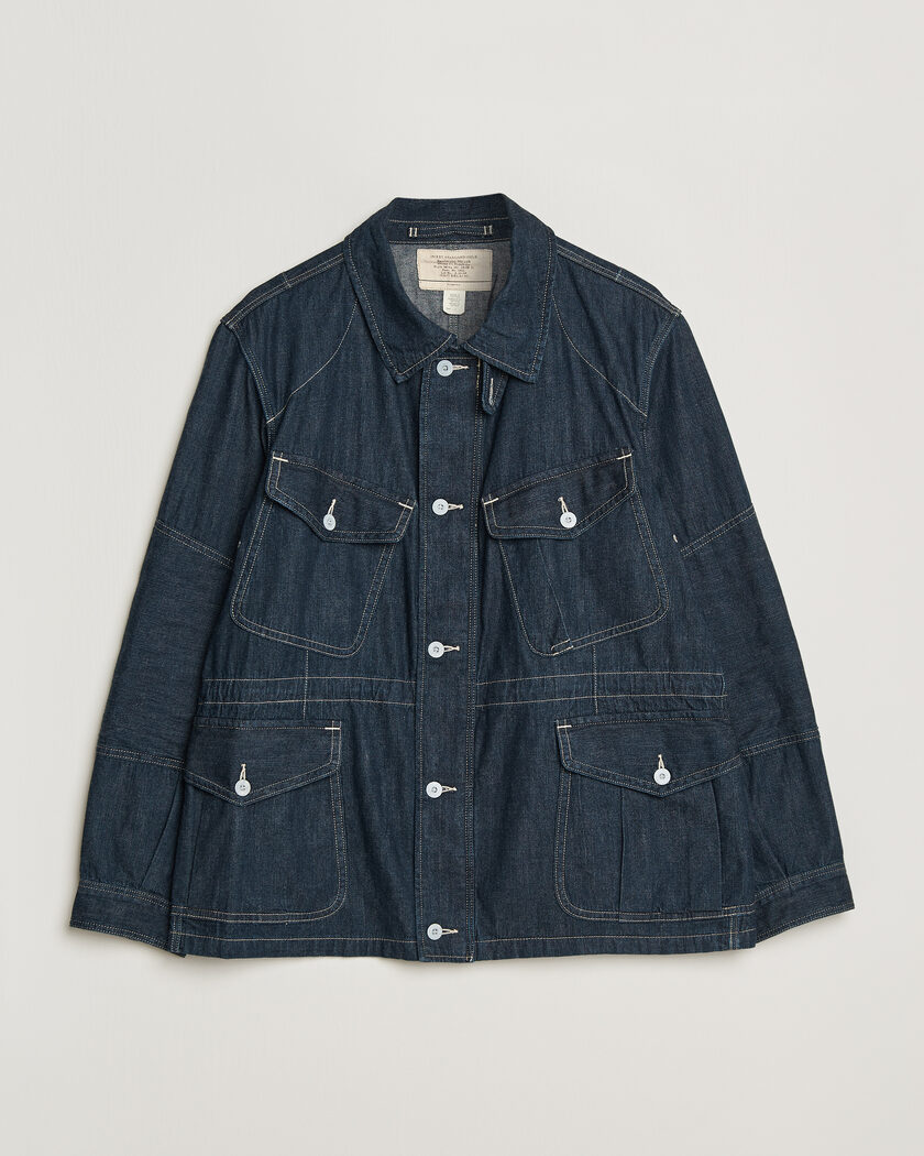 RRL Bannerman Denim Field Jacket Medium Wash – Blue