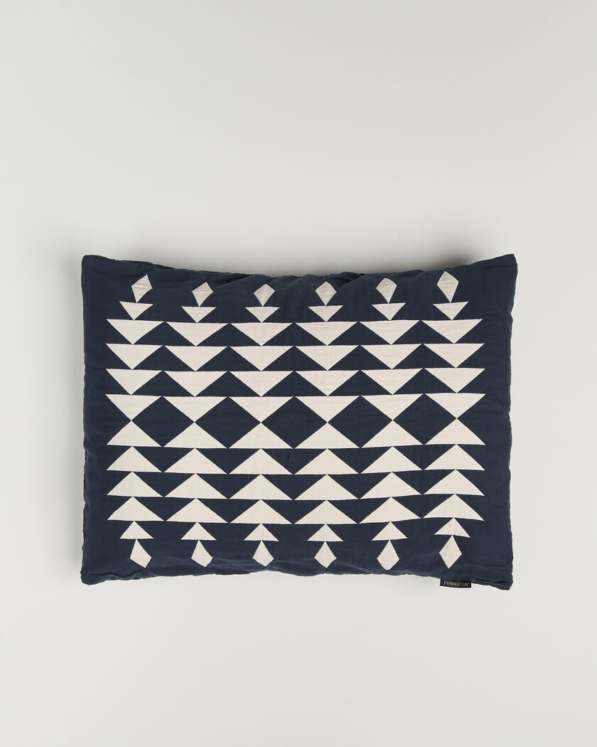 Pendleton Organic Cotton Matelasse Pillow Midnight Nova – Blue