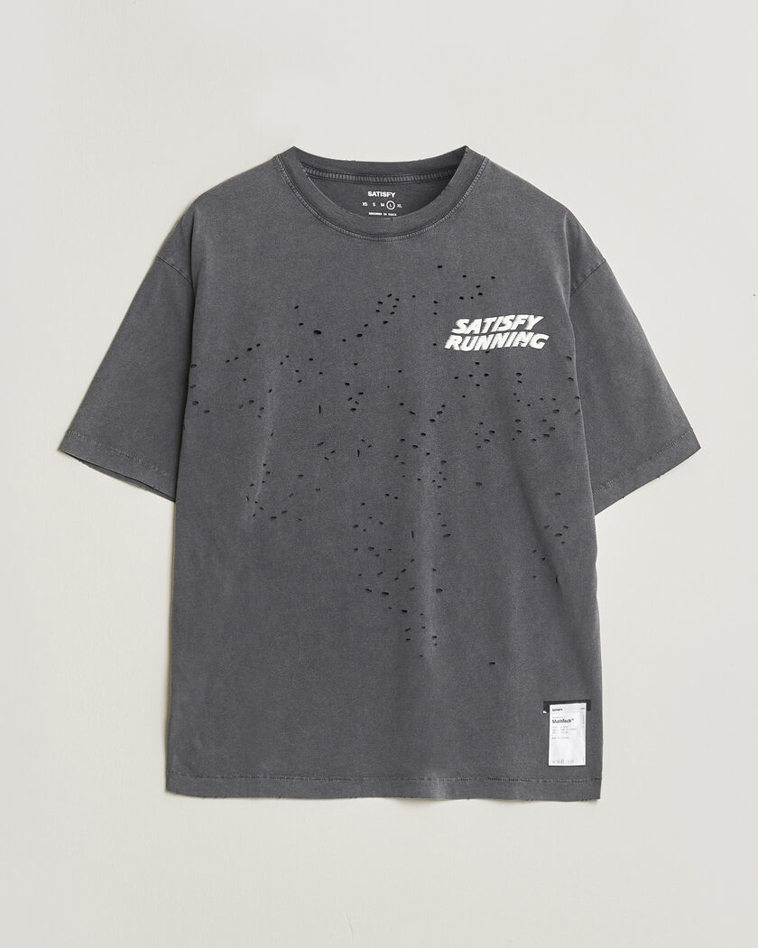 Satisfy MothTech Small Logo T-Shirt Aged Black – Black