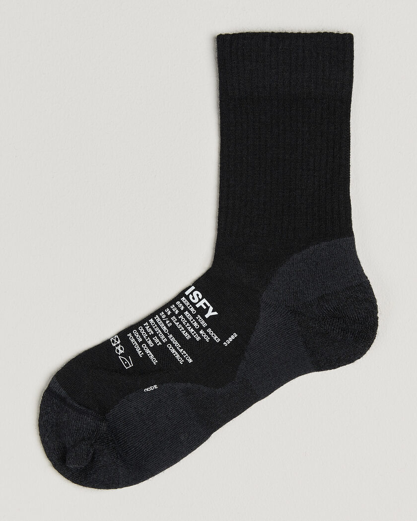 Satisfy Merino Tube Socks Black – Black