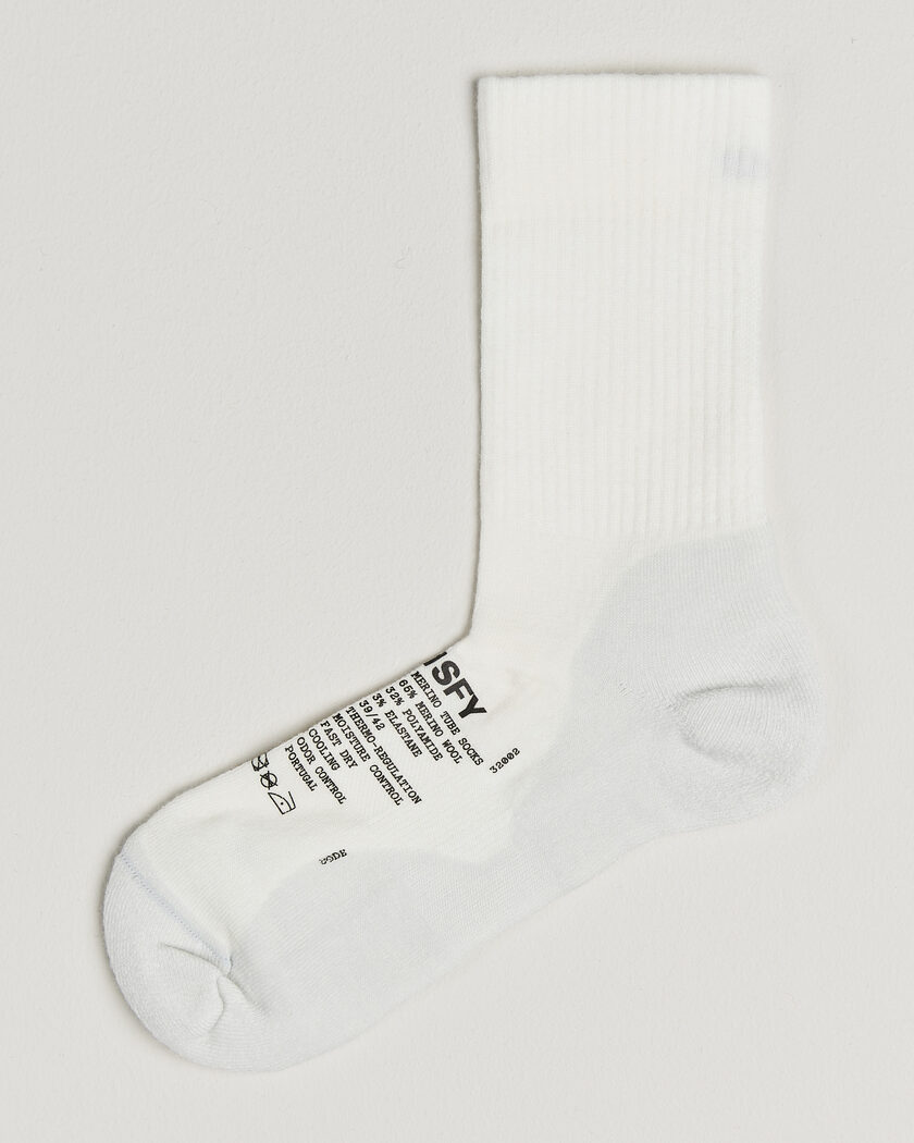  Satisfy Merino Tube Socks White – White