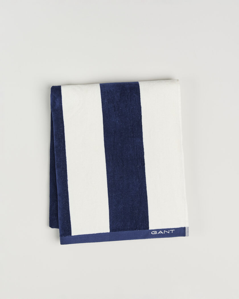 Gant Striped Beach Towel Vintage Blue – Blue