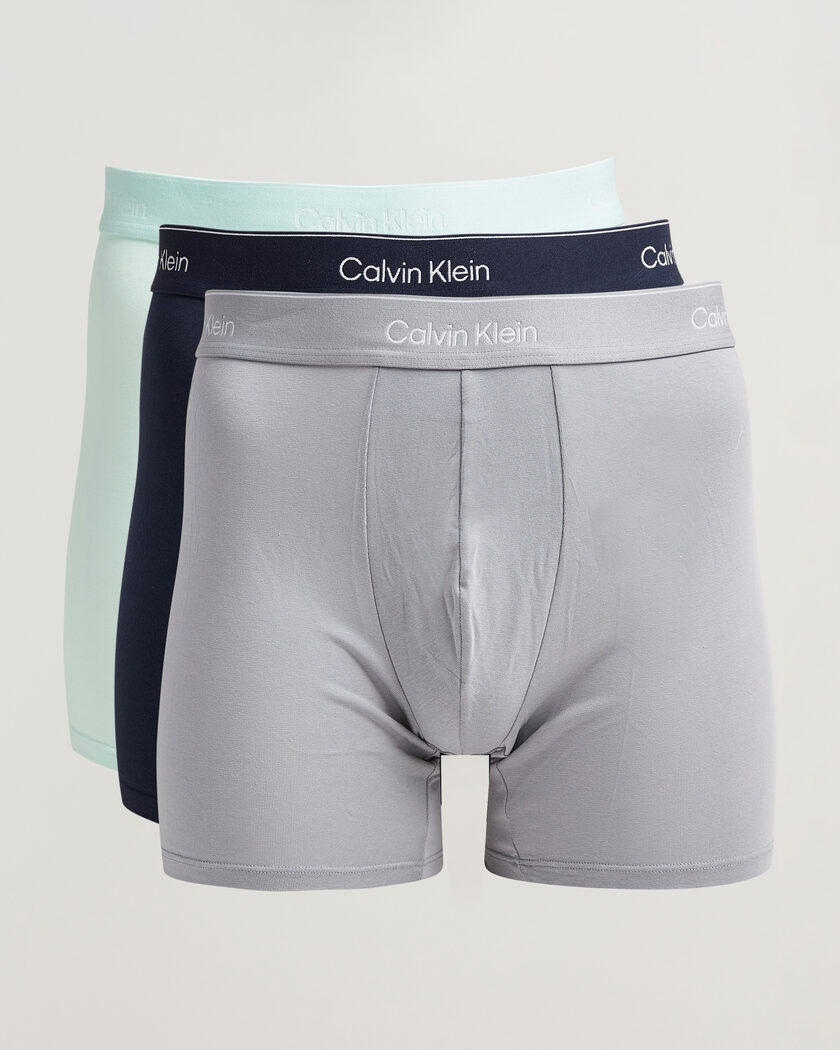 Calvin Klein 3-Pack Icon Cotton Stretch Boxer Brief Black/Grey/Green – Multi-colour