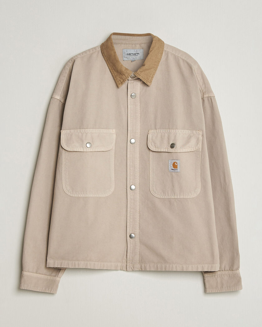 Jil Sander Felted Wool Shirt Jacket Beige at CareOfCarl.com