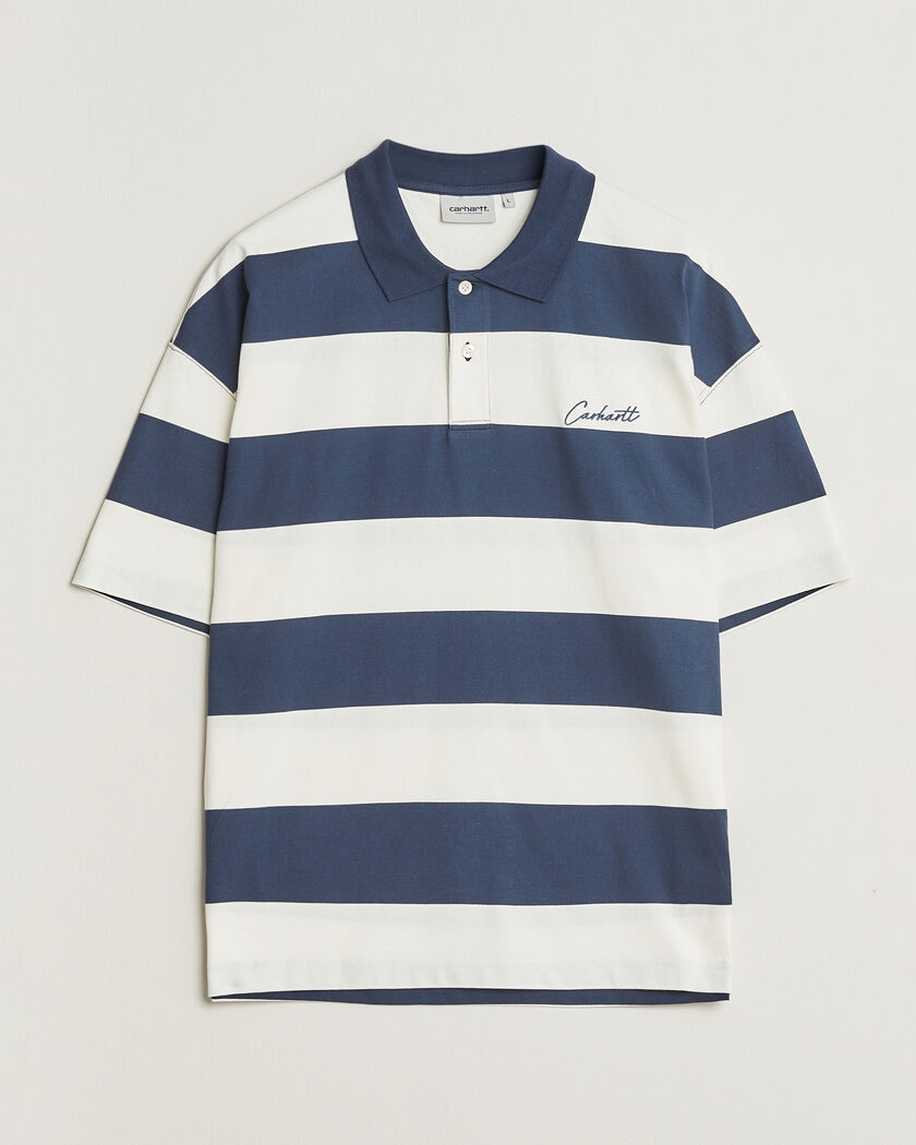 Carhartt WIP Delrey Polo Blue Stripe – Blue