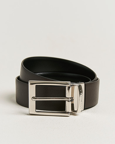 Canali Reversible Saffiano Belt Black/Brown – Multi-colour