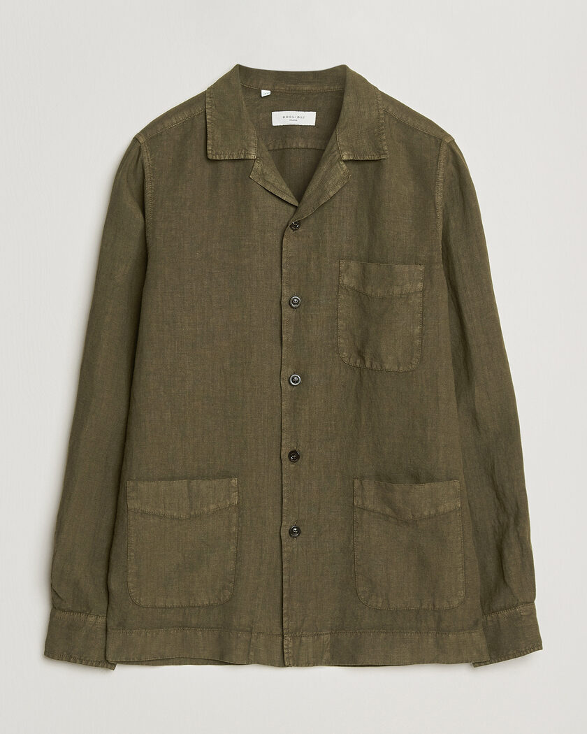 Stone Island Double Coated Cotton Ripstop Overshirt Mustard at