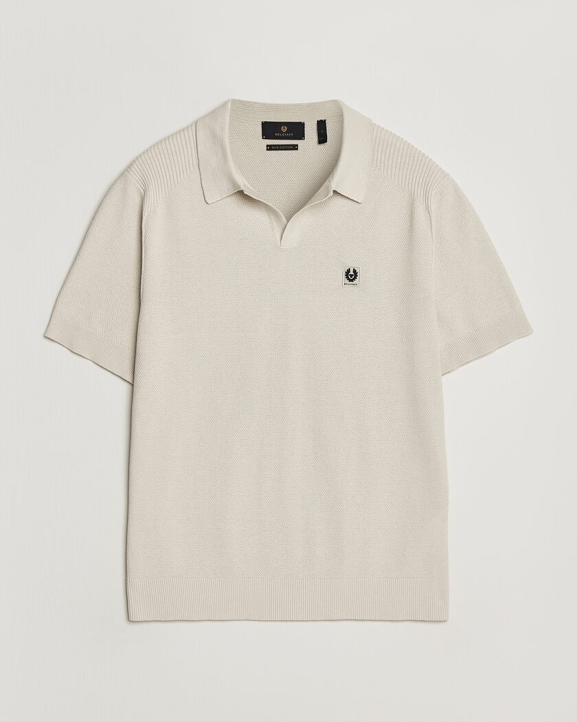 JOHN SMEDLEY SEA COTTON POLO エクリュ John Smedley Adrian Slim Fit Sea Island Polo Almond at CareOfCarl.com