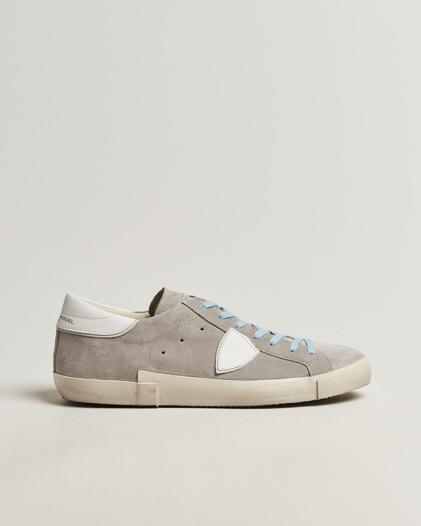 Philippe Model PRSX Low Top Canvas Mix Sneaker Grey/White – Grey