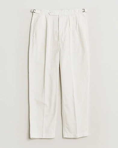 Polo Ralph Lauren Pleated Cotton Twill Chinos Deckwash White – White