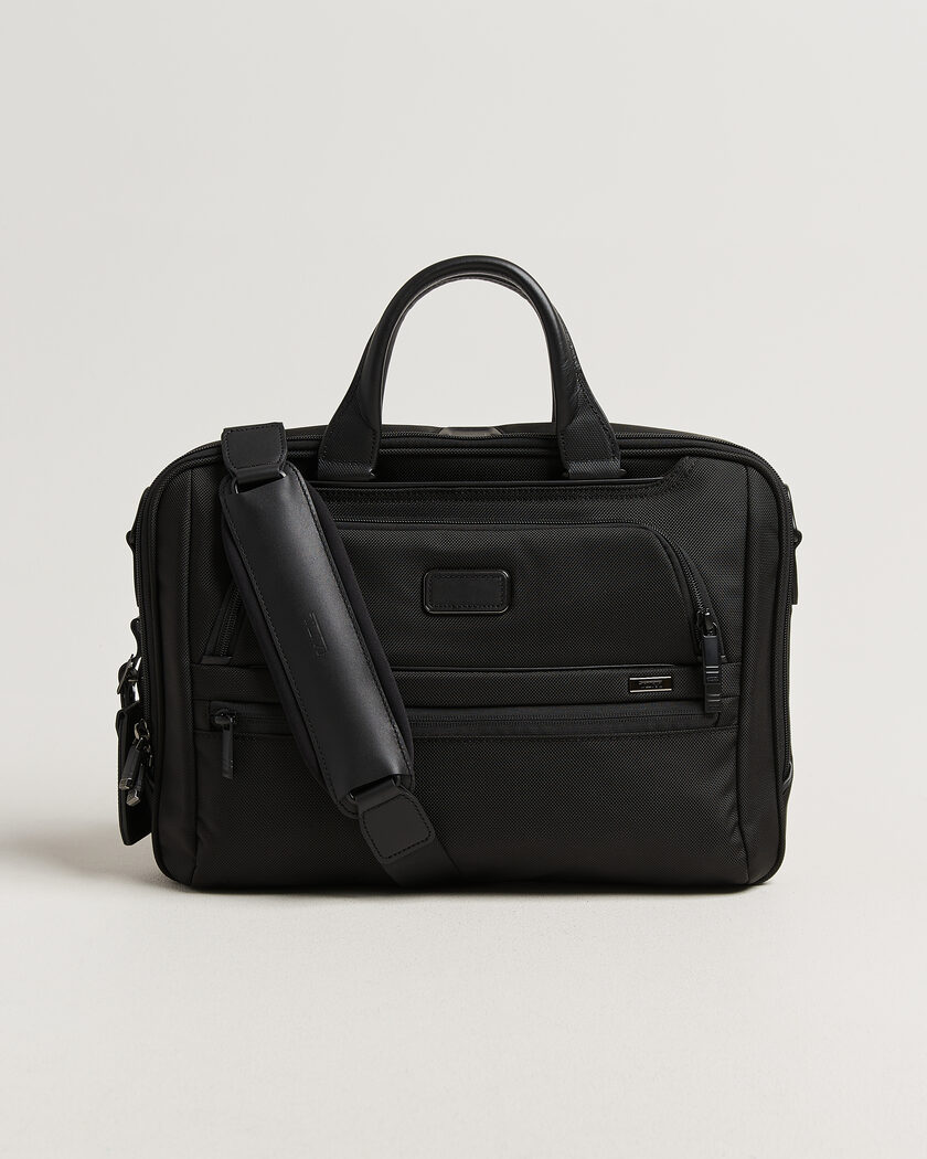 TUMI Alpha 4 Medium Briefcase Black – Black
