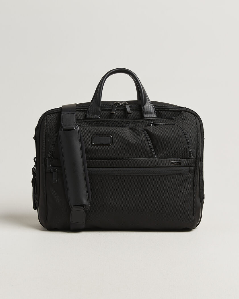 TUMI Alpha 4 Large Briefcase Black – Black
