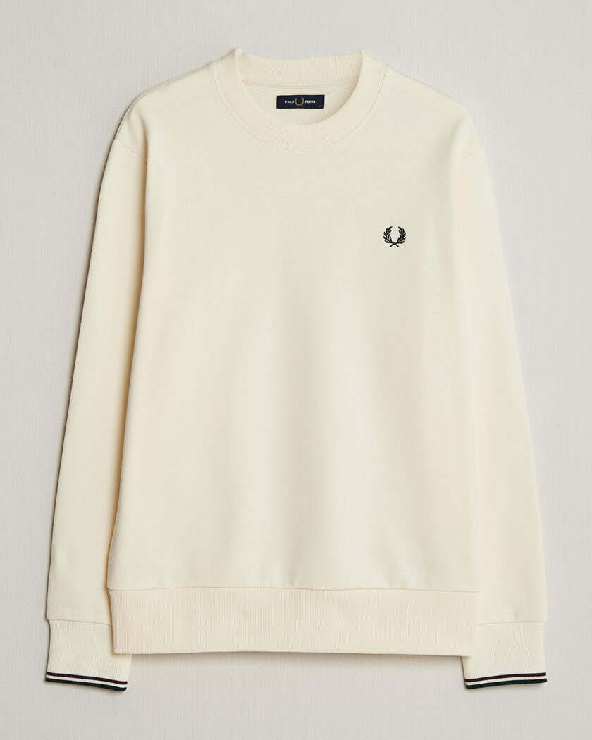 Fred Perry Crew Neck Sweatshirt Ecru – White