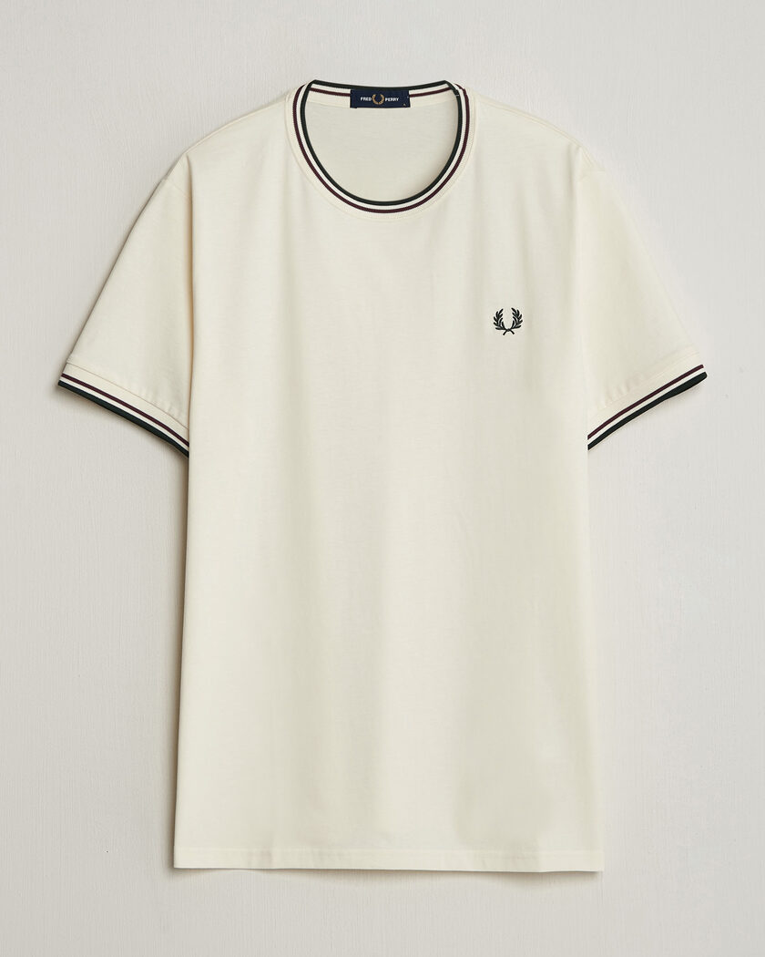 Fred Perry Twin Tipped T-Shirt Ecru – White