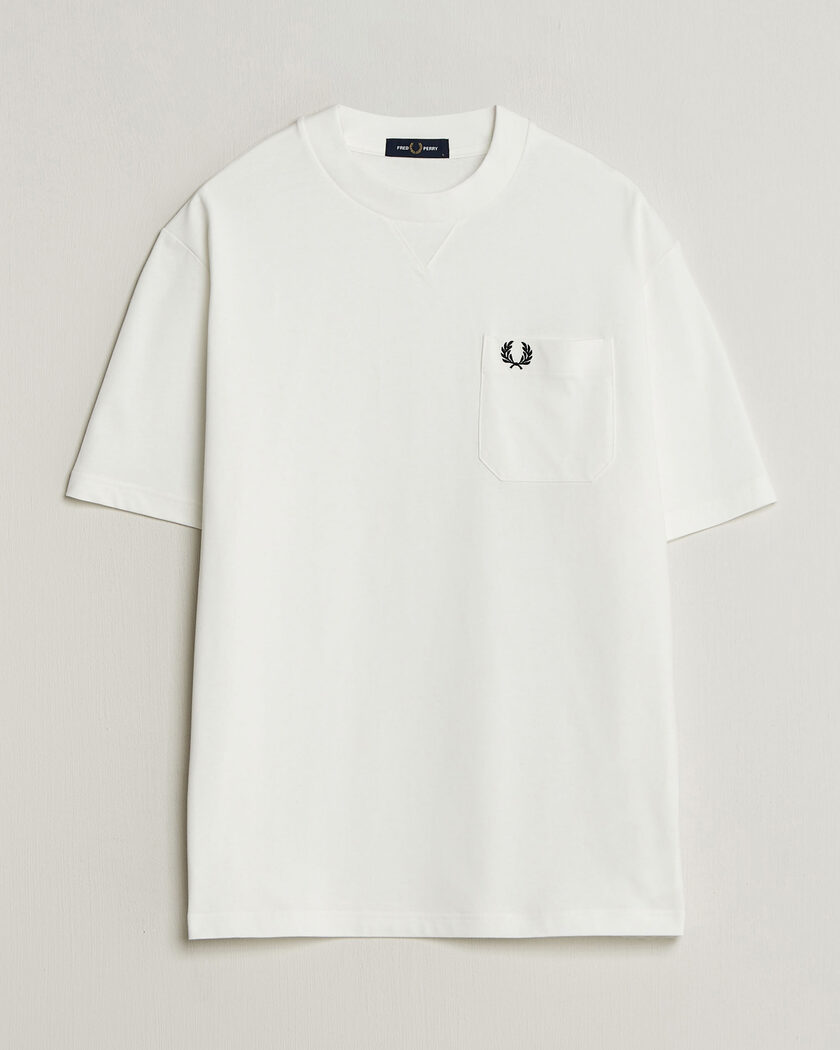Fred Perry Heavy Pocket T-Shirt Snow White – White