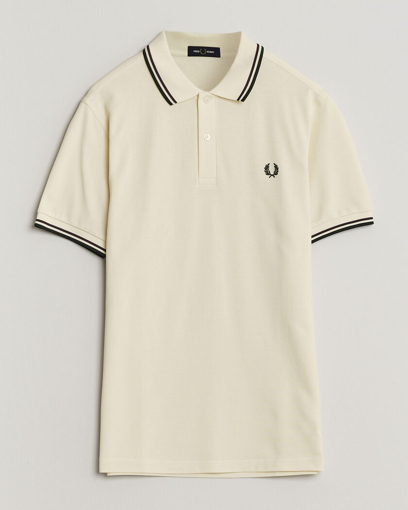 Fred Perry Twin Tipped Polo Shirt Ecru – White