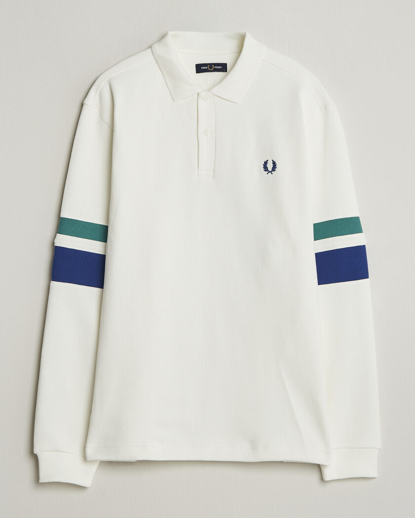 Fred Perry Tipped Sleeve Rugger Snow White – White