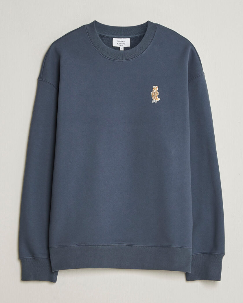 GANT Original Crew Neck Sweatshirt Evening Blue at CareOfCarl.com