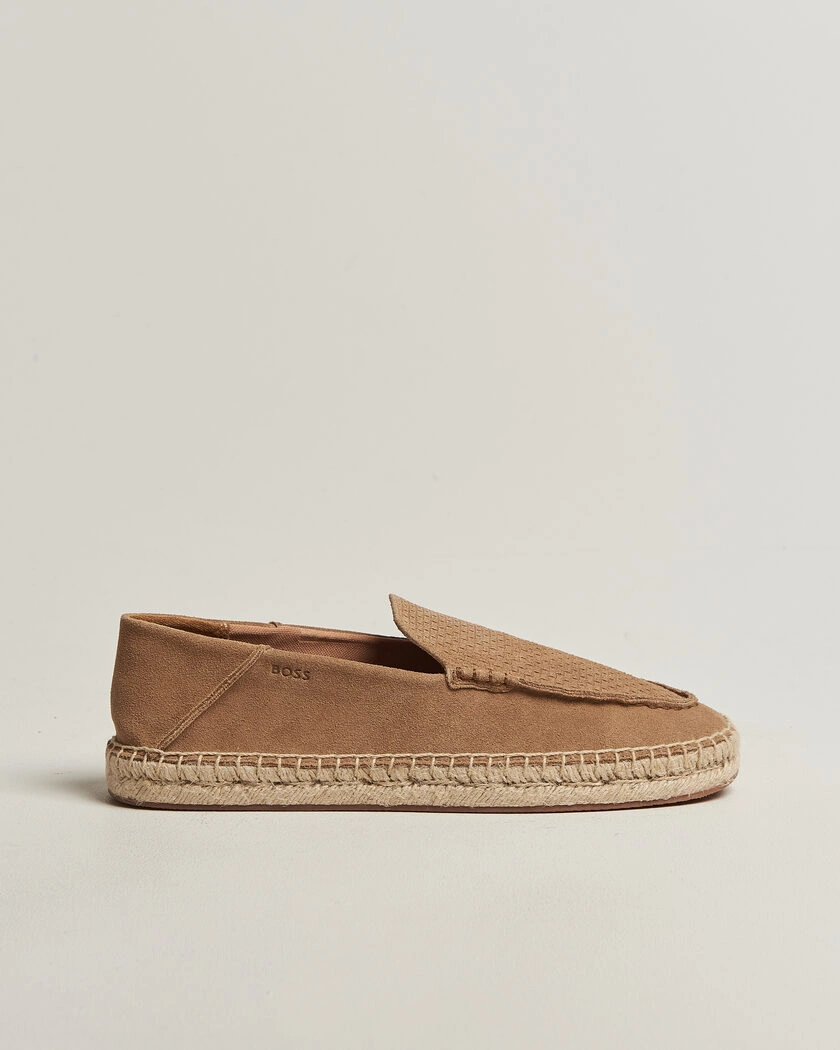 BOSS BLACK Madeira Suede Espadrilles Medium Beige – Beige