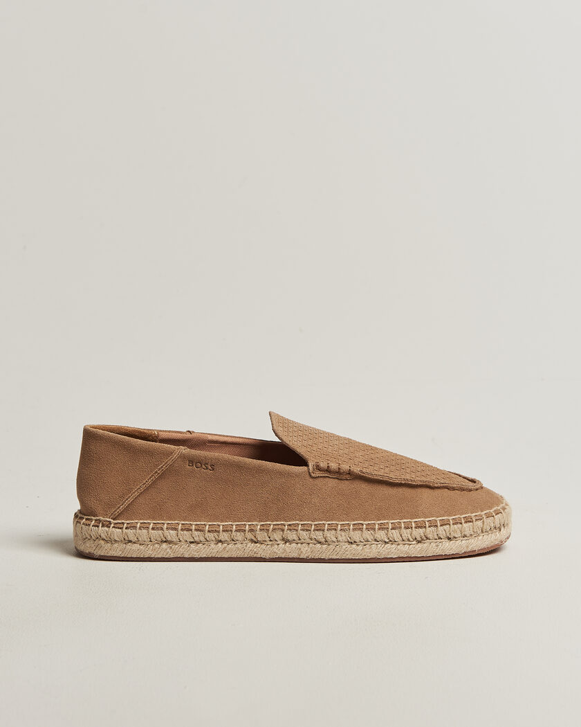 BOSS BLACK Madeira Suede Espadrilles Medium Beige – Beige
