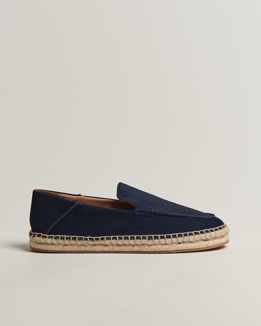 BOSS BLACK Madeira Suede Espadrilles Dark Blue – Blue