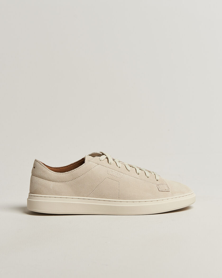 BOSS BLACK Kieran Suede Sneaker Open White – White