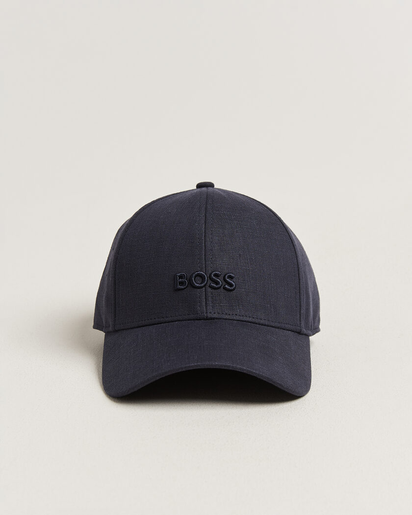 BOSS BLACK Zed Linen Cap Dark Blue – Blue