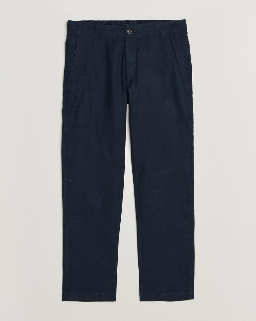 BOSS ORANGE Sanderson Linen Pants Dark Blue – Blue