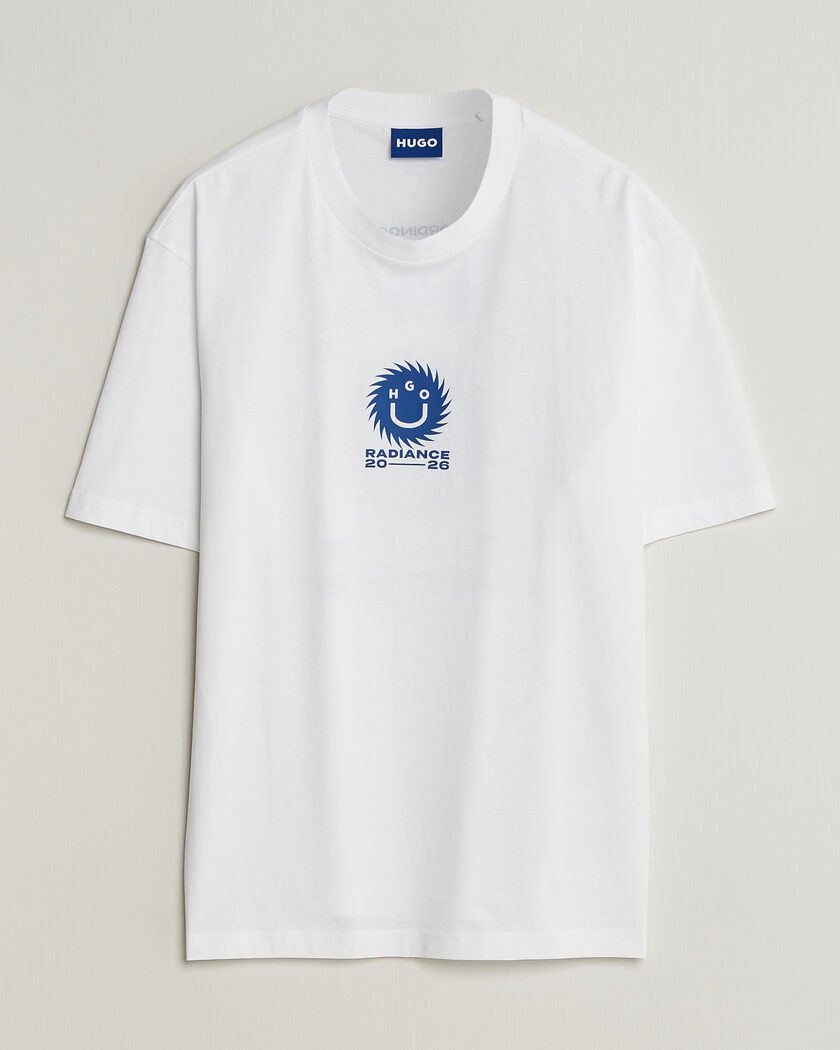 HUGO Nunarix Printed Crew Neck T-Shirt White – White