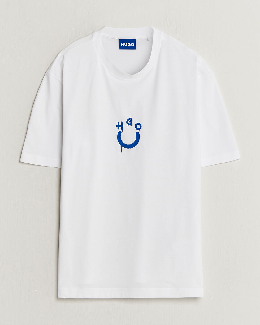 HUGO Norizom Printed Crew Neck T-Shirt White – White