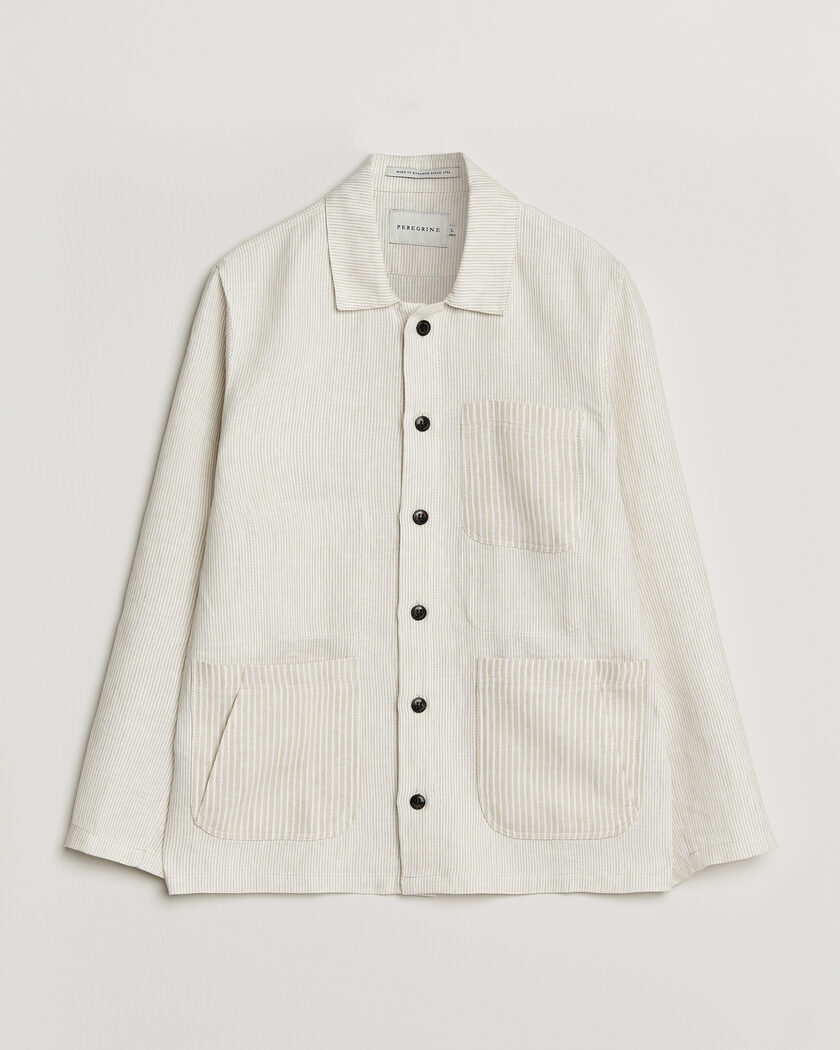 Morris Alain Twill Shirt Jacket Khaki at CareOfCarl.com
