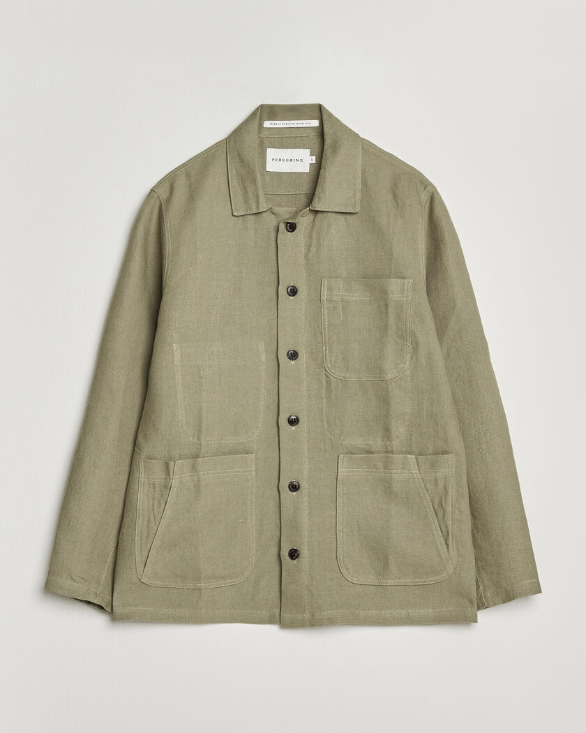 Peregrine Windsor Linen Shacket Khaki – Green