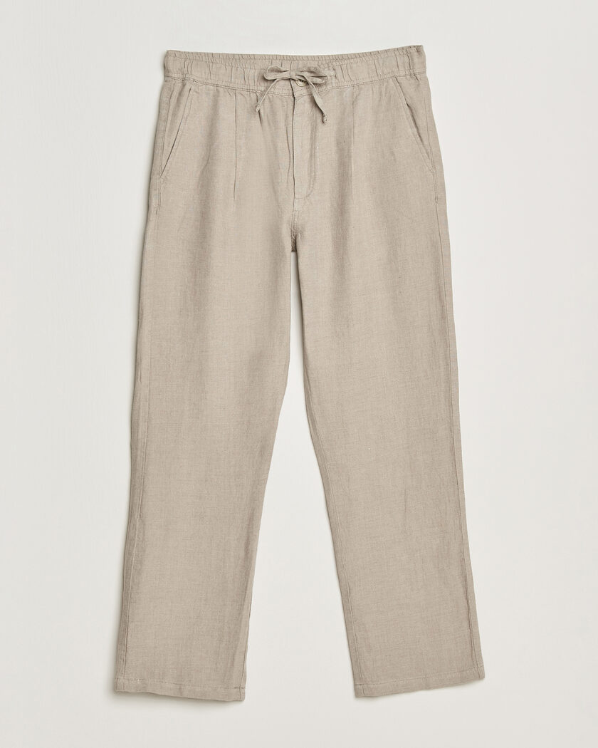 KnowledgeCotton Apparel Loose Linen Pants Twill – Beige
